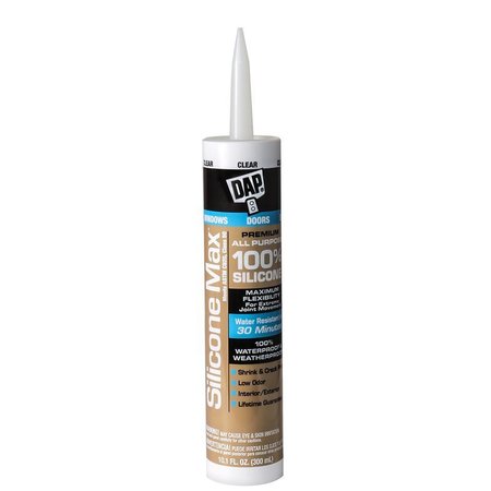 DAP Silicone Max Clear Silicone All Purpose Sealant 10.1 oz 7079808791